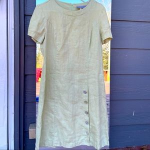 Vintage soft green Carol Anderson linen dress